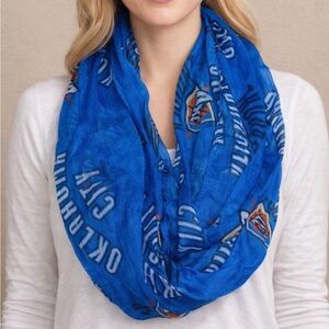 Oklahoma City Thunder NBA NWT Blue/White Women’s Infinity Scarf OKC Little Earth